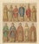 Racinet, Gothic Vestments: Medieval European Clergy Costumes, 1888, Chromolithograph For Sale