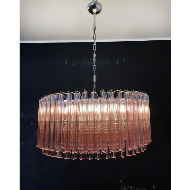 Large Triedri Chandelier in Murano Glass For Sale - Image 14 of 18
