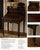 Mid 20th Century Old World Ebonized Burl Flip-Top Writing Desk / Designer Bedside Table With Oxblood Leather For Sale - Image 4 of 4