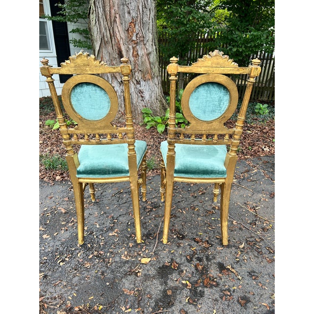 Pair of 19th Century French Giltwood Side Chairs For Sale In Kansas City - Image 6 of 11