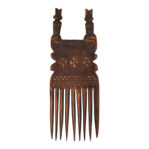Early 20th Century Nyamwezi Mwana Hiti Figural Comb Tanzania