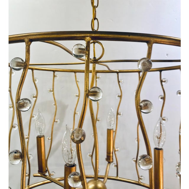 2020s Currey & Company Modern Gold Adagio Chandelier For Sale - Image 5 of 7