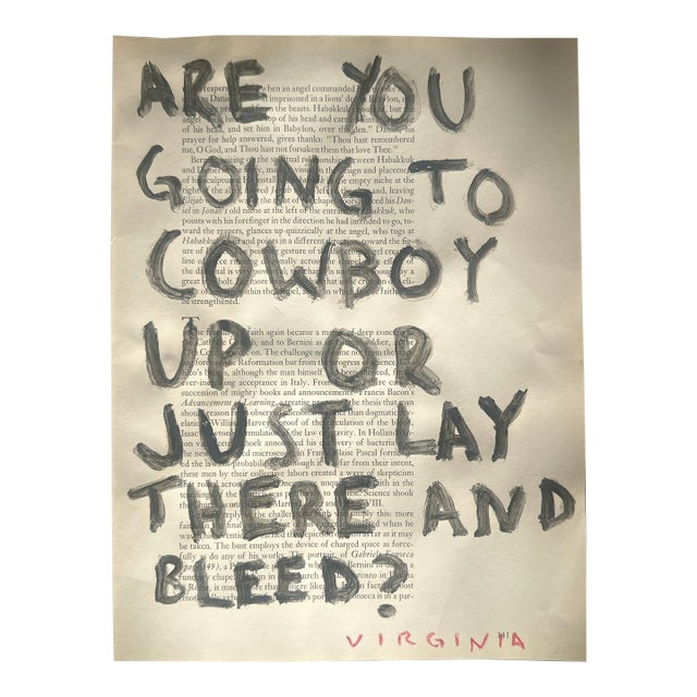 Cowboy Up Painting by Virginia Chamlee For Sale