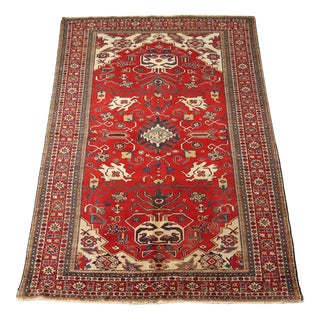 Antique Ardebil Rug in Cotton and Wool For Sale