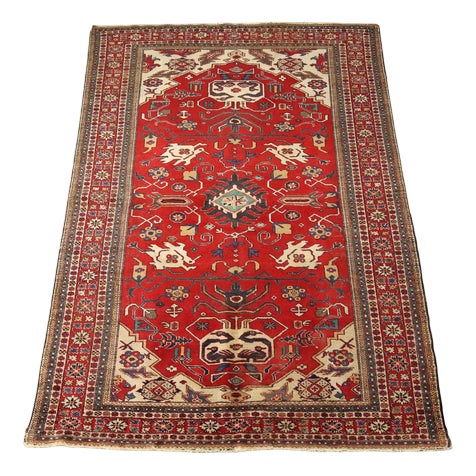 Antique Ardebil Rug in Cotton and Wool For Sale