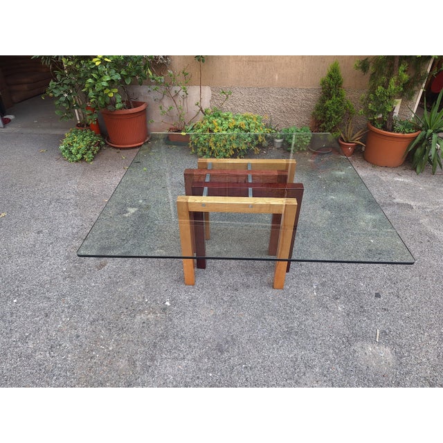 Vintage Dining Table in Veneered and Lacquered Wood by Giovanni Offredi, 1990s For Sale - Image 9 of 14