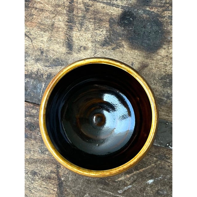 Vintage Brown Studio Pottery Bowl For Sale - Image 10 of 17