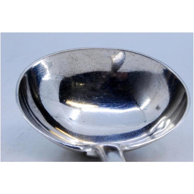 Victorian Silver Sauce Spoon with Handle For Sale - Image 4 of 9