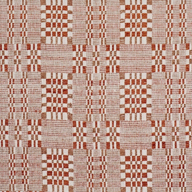Schumacher Brimfield Fabric In Terracotta For Sale