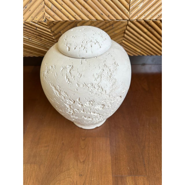 Sculpture Materials Vintage Plaster Ginger Jar in the Style of Flavia Montelupo For Sale - Image 7 of 15