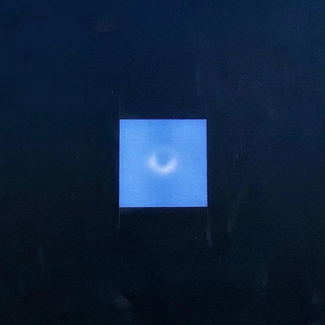 Acrylic, enamel, lacquer & solar print on canvas This piece is attributed to the mentioned designer/maker. It has no...