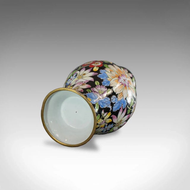 Metal 1880s Cloisonne Decorative Vase Baluster Urn For Sale - Image 7 of 11