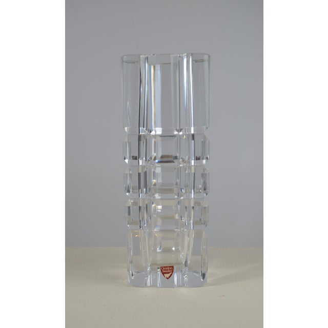 Orrefors Mid-Century Modern Crystal Faceted Vase by Sven Palmqvist for Orrefors, Sweden, 1950s For Sale - Image 4 of 11