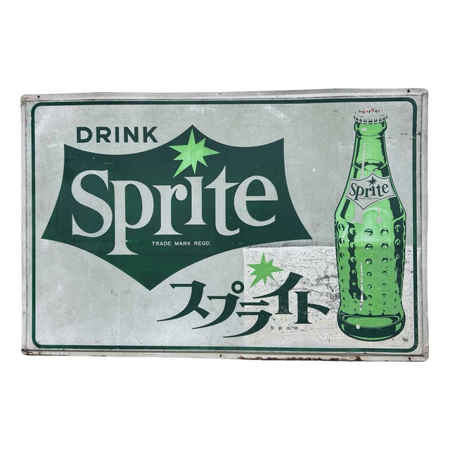 Metal Advertising Board for Sprite, Japan, 1970s For Sale