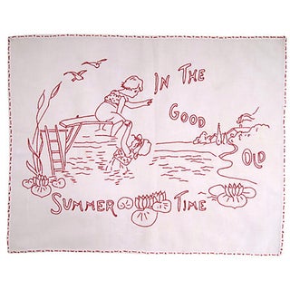 "In the Good Old Summer Time" Embroidery For Sale