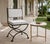 Vintage Turkish Powder-Coated Cast Iron Campaign-Style Vanity or Garden Chair With New Custom Cushions For Sale - Image 9 of 11
