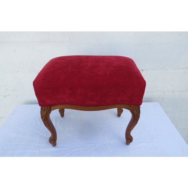French Vintage 1960s Footstool Ottoman 6129 For Sale - Image 4 of 14