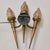 1960s French Gilt Metal Torch Sconces with Glass Shades No. 01 - a Pair For Sale In Chicago - Image 6 of 6