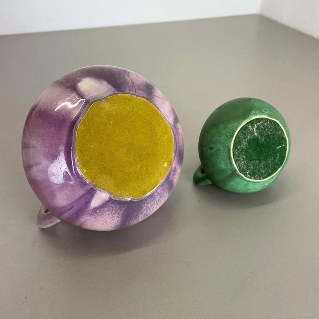 Set Colorful Ceramic Studio Pottery Vases from Otto Keramik, Germany, 1970s, Set of 3 For Sale - Image 15 of 18