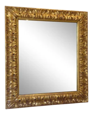 Antique Foster Brothers Carved Giltwood Mirror