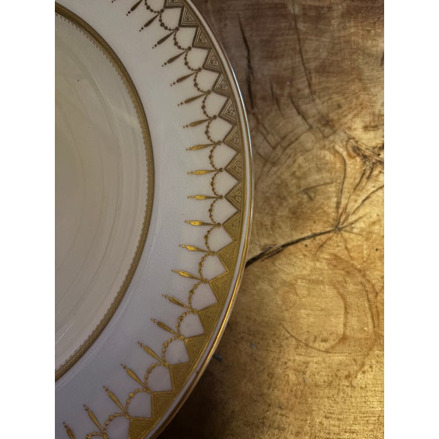 English Antique Minton’s for Davis Collamore of New York. Gilded Porcelain Soup Bowls - Set of 6 For Sale - Image 3 of 5