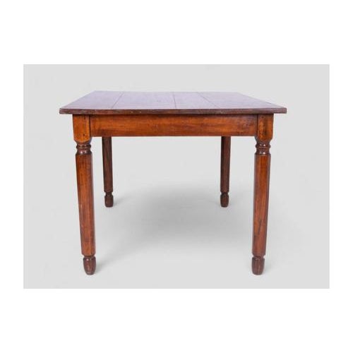 Wooden Side Table with Turned Legs and Drawer For Sale - Image 4 of 7