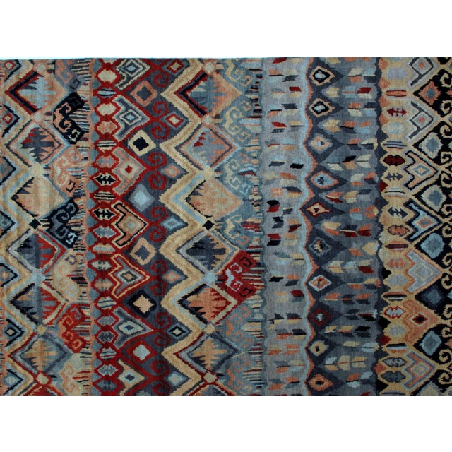 Modern Multi Color Modern Style Rug - 9′ × 11′10″ For Sale - Image 3 of 7