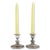 Classic, polished, and ready for their close-up—this pair of vintage silver-plated candle holders brings a touch of...