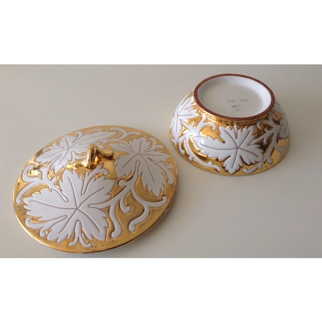 Vintage C.1950's Italian Ceramic/Porcelain Gilt & Glazed