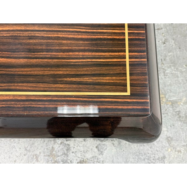 Ebony Inner Gaze Custom Design Macassar Ebony Dining Table For Sale - Image 8 of 12