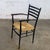 Gio Ponti Mid-20th Century Italian MCM Ladderback Armchair Black Frame With Rush Seat Manner of Gio Ponti For Sale - Image 4 of 18