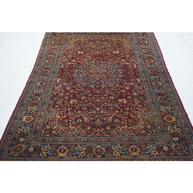 Traditional Antique Persian Isfahan Rug 4'4'' X 7'2'' For Sale - Image 3 of 8