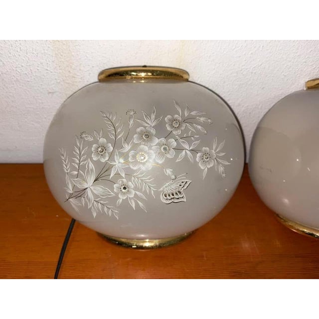 White Glass Wall Lights, 1970s, Set of 2 For Sale - Image 8 of 11