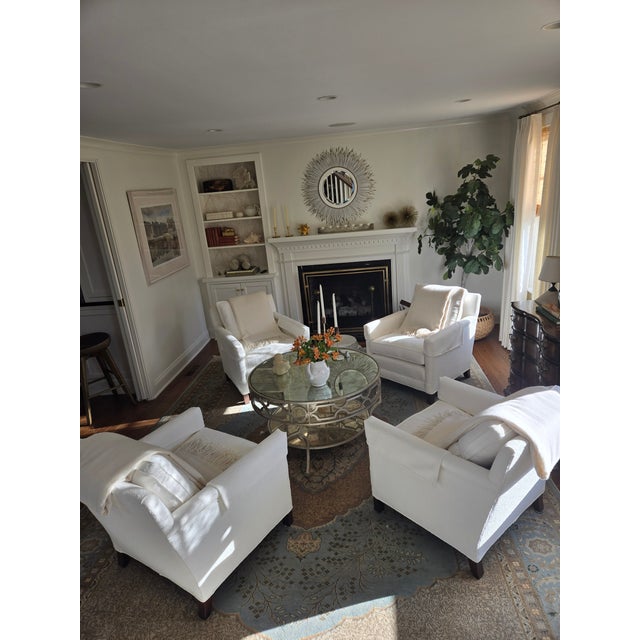 2010s Four Small Scale Lee Chairs Perfect for Conversational Grouping For Sale - Image 5 of 5