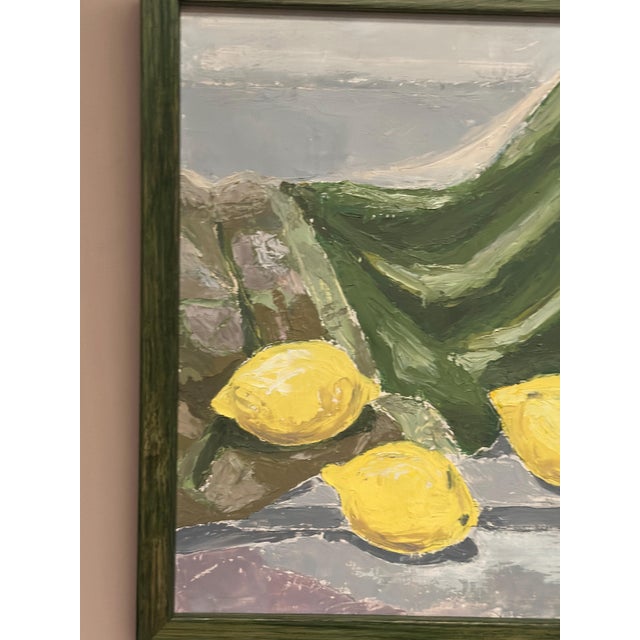 Gilbert, Still Life with Lemons and Inkpot, 1950s, Oil on Panel, Framed For Sale - Image 8 of 15