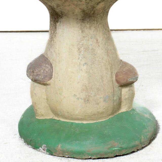 Gray Vintage French Cast Concrete Mushroom Garden Seat, Mid-20th Century For Sale - Image 8 of 14