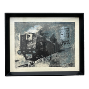 Renzo Vespignani "The Train" Framed Numbered and Hand Signed Lithograph, 1962