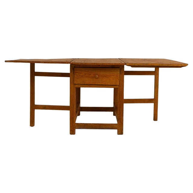 19th Century Swedish Wooden Drop Leaf Table In Original Patina For Sale - Image 15 of 18