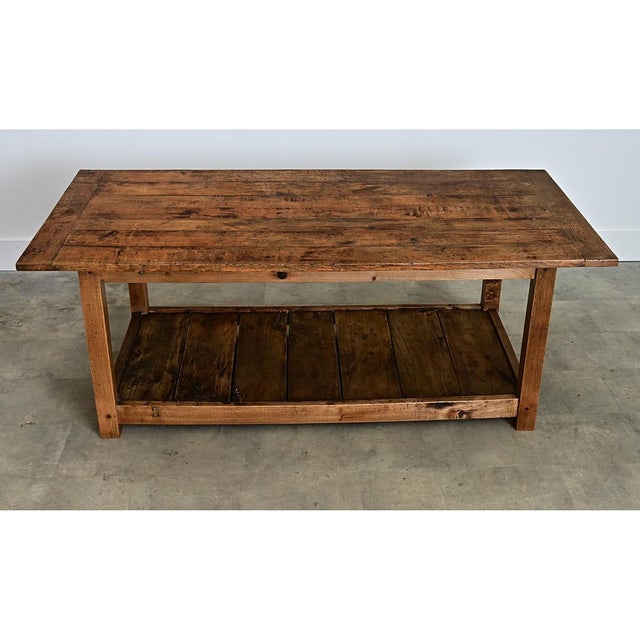 English 19th Century Farmhouse Table at Coffee Table Height For Sale In Baton Rouge - Image 6 of 11