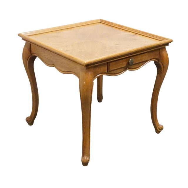 HIGH END Bookmatched Oak Country French Provincial 26" Square Accent End Table 2618-93 Cannot identify the manufacturer,...