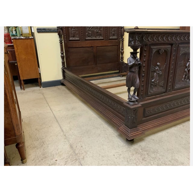 Antique Bed, Brittany, France, 1880 For Sale - Image 11 of 12
