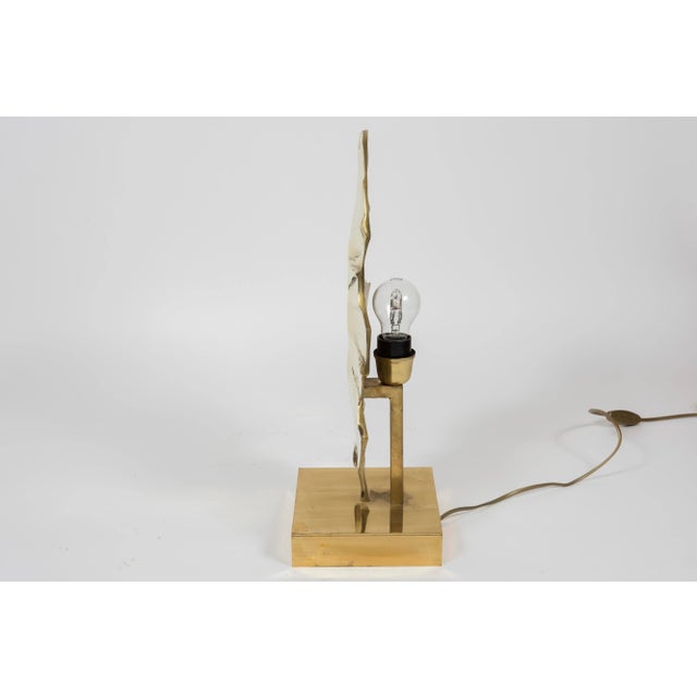 Polished Bronze Sculpture Table Lamps by Willy Daro, 1970s, Set of 2 For Sale - Image 9 of 10