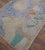1920s Splendid Sky-Blue Color With Unique Celestial Pattern Antique American Hooked Rug For Sale - Image 5 of 10