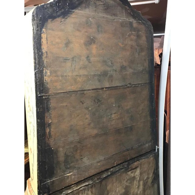 Antique Venetian Painted Secretary Bookcase with Floral Decoration, 1800 For Sale - Image 6 of 10