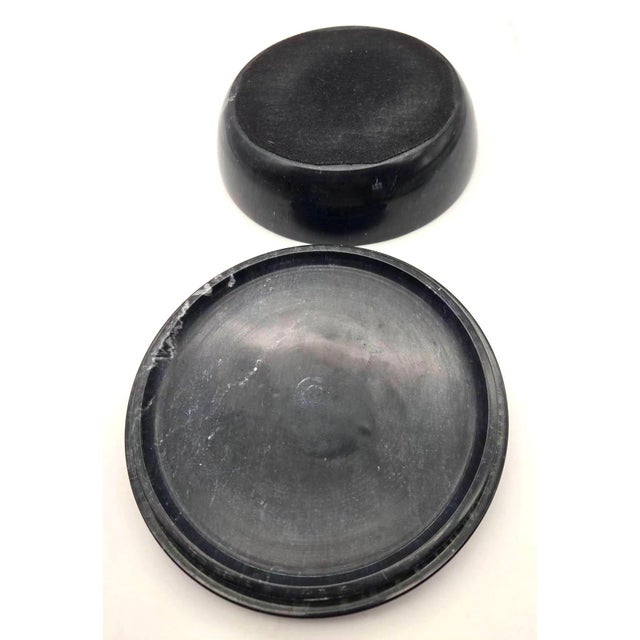 Mid 20th Century Black Marble Bowl With Lid For Sale - Image 13 of 13