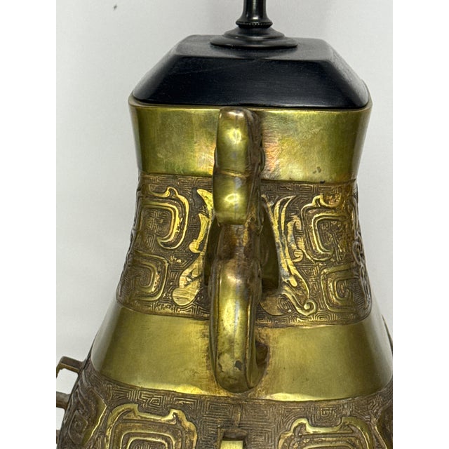 Vintage Warren Kessler Twin Dragon Lamp With Double Light For Sale - Image 13 of 16