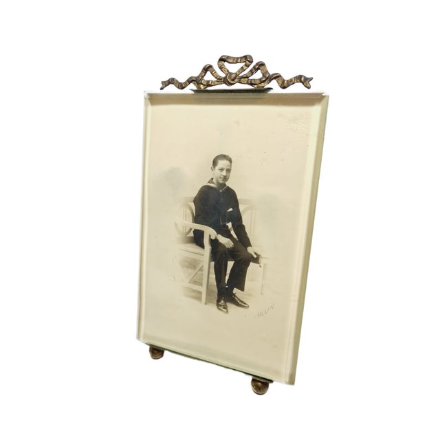 Metal Bronze and Glass Rococo Frame, France, 1890s For Sale - Image 7 of 11