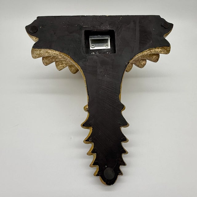 Plastic Large Vintage Gilded Wall Bracket For Sale - Image 7 of 7