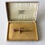 1950s Paul Lackritz Rose Gold Ruby Sword Pin with Original Box For Sale - Image 4 of 5