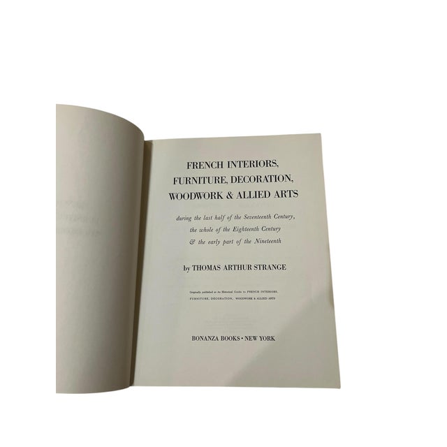 Paper Vintage French Interiors, Furniture, Decoration, Woodwork & Allied Arts Book by t.a. Strange 1968 For Sale - Image 7 of 11